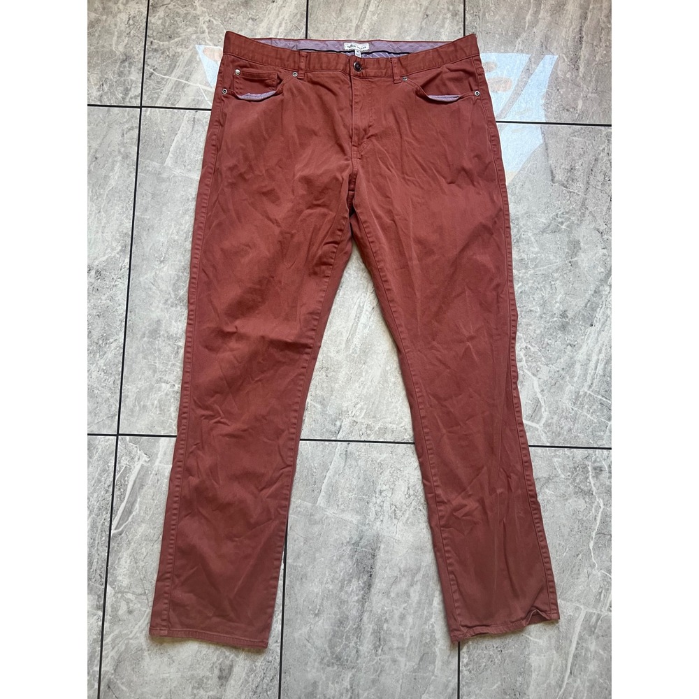 Peter Millar Mens 38 Burnt Orange Five Pocket Cotton Modal Stretch Pants Chinos